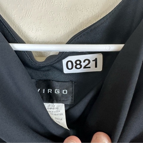 Virgo black sleeves dress.slip on. Size 10 - Picture 8 of 11